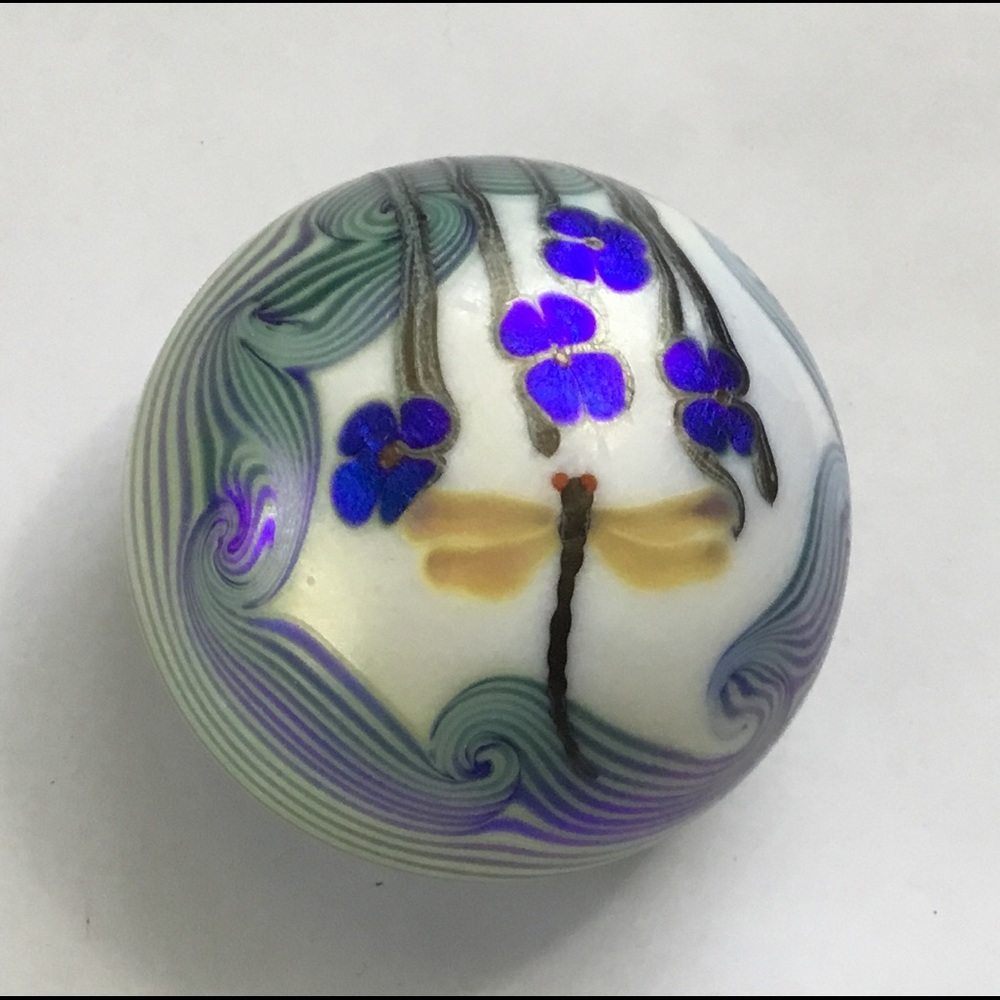 Orient & Flume Paperweight Art Nouveau Style 1975